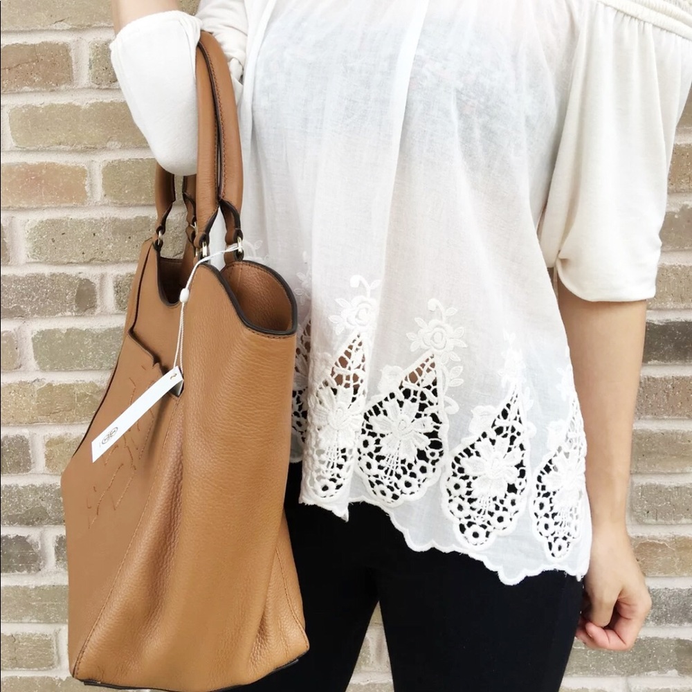 Tory Burch Bombe Large east West Tote bark tan - Picture 4 of 7